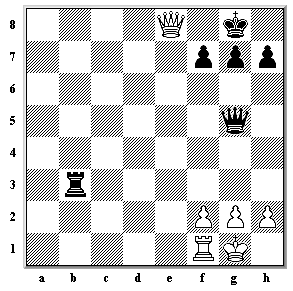 White queen delivering checkmate